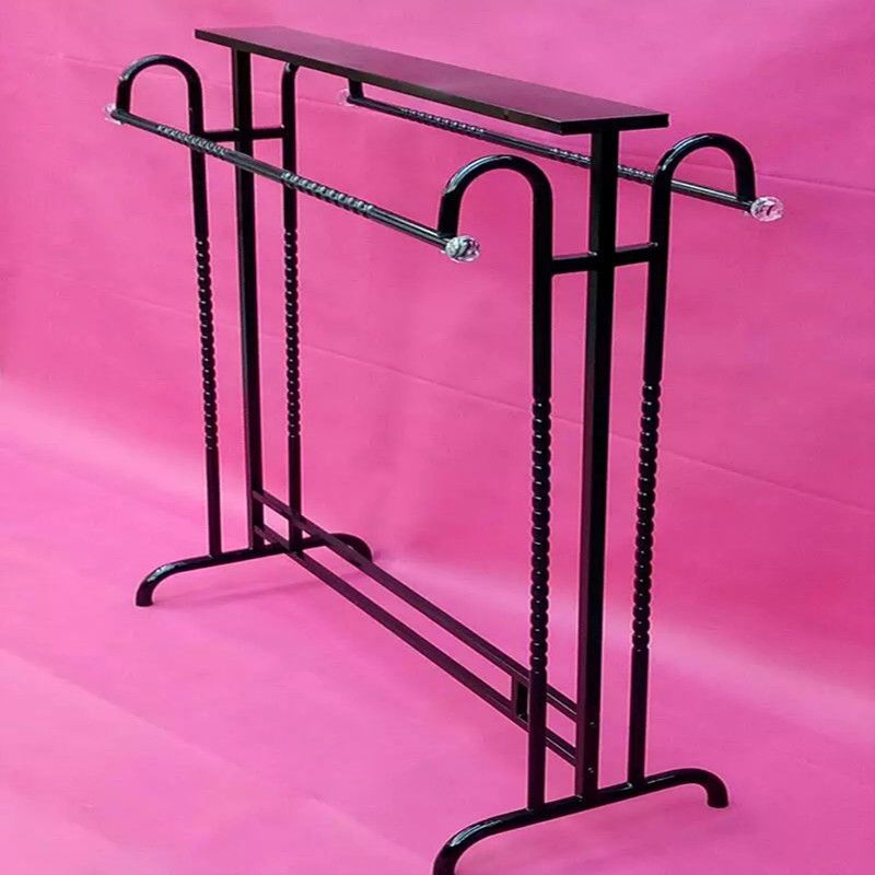 男女服装店衣架展示架双排中岛货架落地式多功能双杠侧挂衣服架