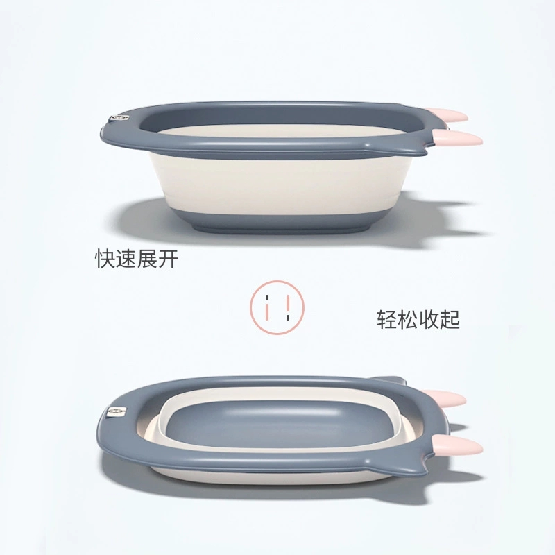 乐可爱萌牛折叠盆 绿色
