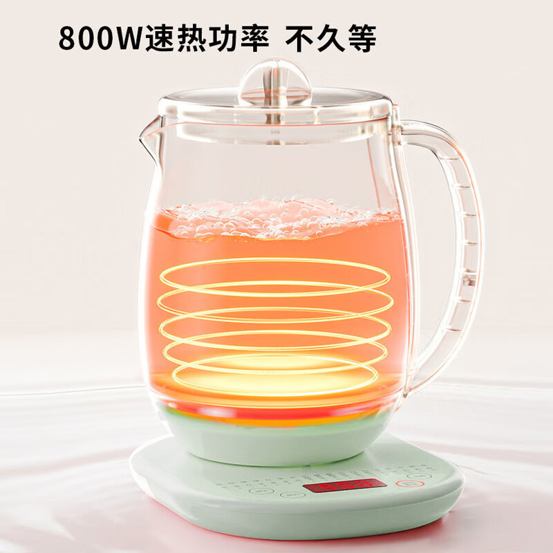 九阳(Joyoung)养生壶1.5L煮茶器煮茶壶电水壶热水壶烧水壶电热水壶迷你玻璃花茶壶煎药壶WY6130[单机版]