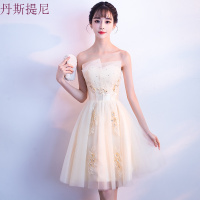 晚礼服女2018新款高贵优雅伴娘服短款宴会洋装生日派对小礼服裙夏