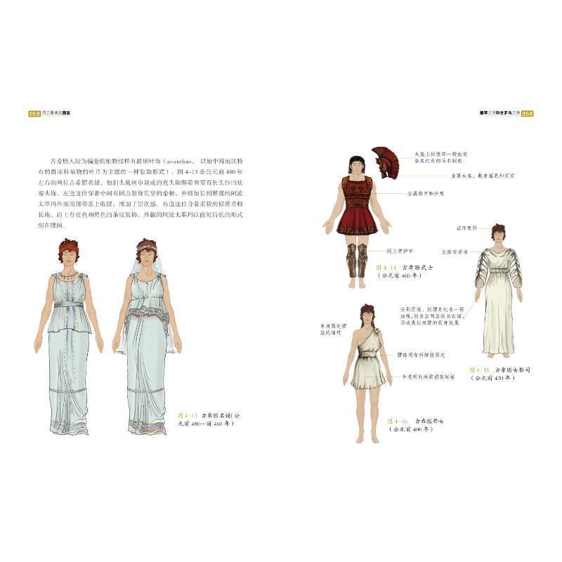 [正版]西方服装史图鉴 西洋服装史 中外服装史外国世界服装史 西方服饰视觉编年史西方服饰发展研究手册服饰文化550多幅高清大图
