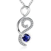 N008 N002 Silver Necklace 镀银日韩高贵植物镶宝石项链女防过敏送女朋友七夕情人节礼物