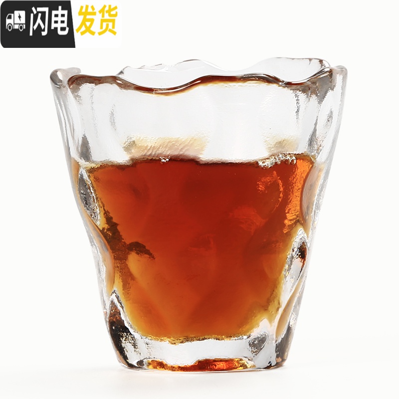 三维工匠品茗杯日式锤目纹主人杯小号加厚玻璃杯子个人手工单杯功夫茶具 14款高清大图