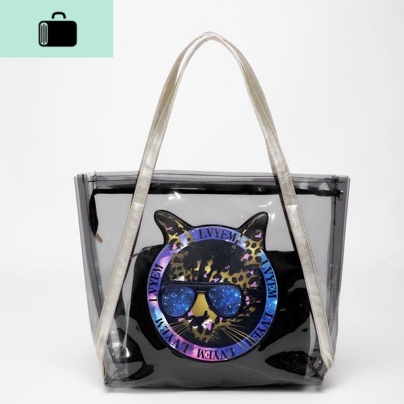 透明包包女夏2020新款潮女包防水单肩包水晶沙滩母大包果冻包NEW LAKE女士单肩包图片