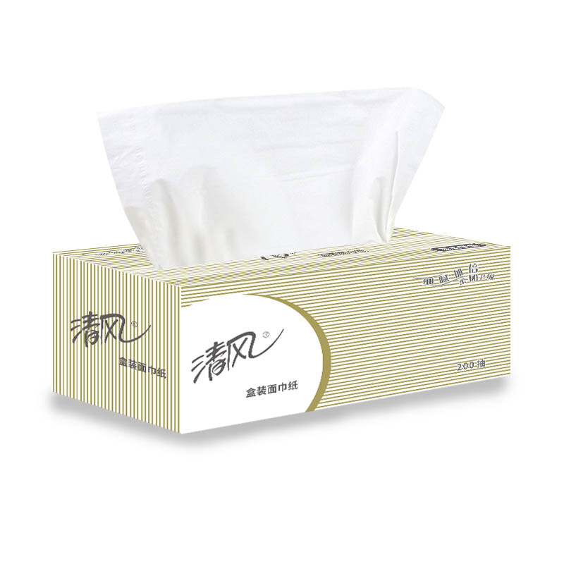 清风 盒装面巾纸B338A22层200抽*36盒/箱