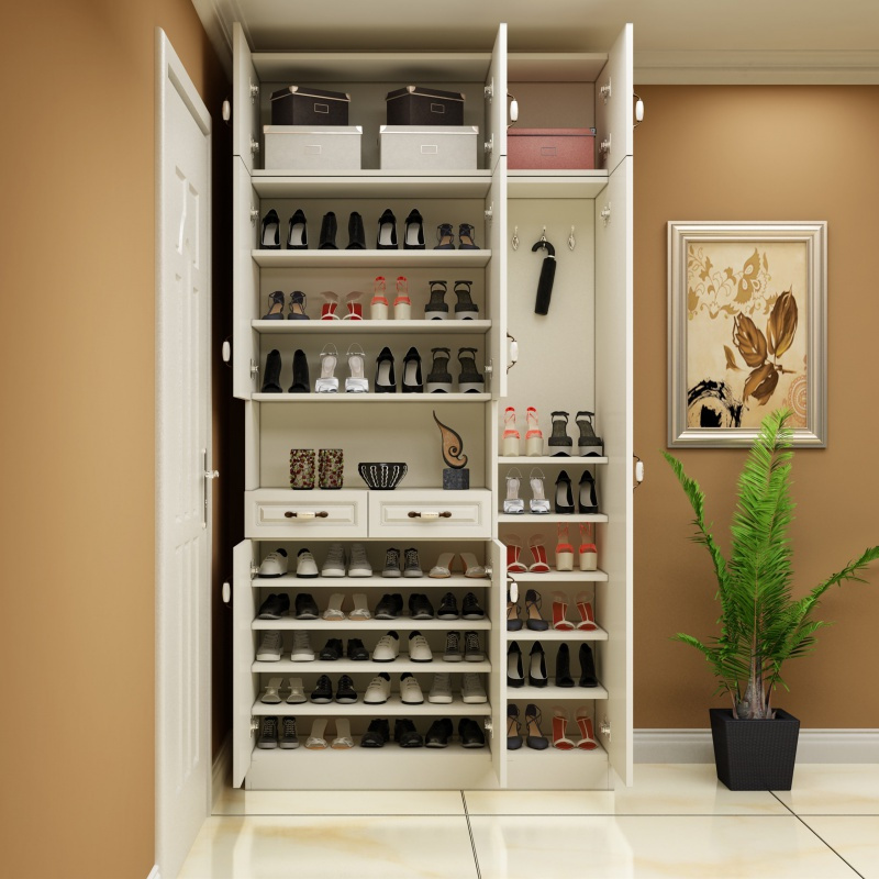 家用鞋柜到顶入闪电客玄关柜一体靠墙整体超大容量省空间 款c 顶:160