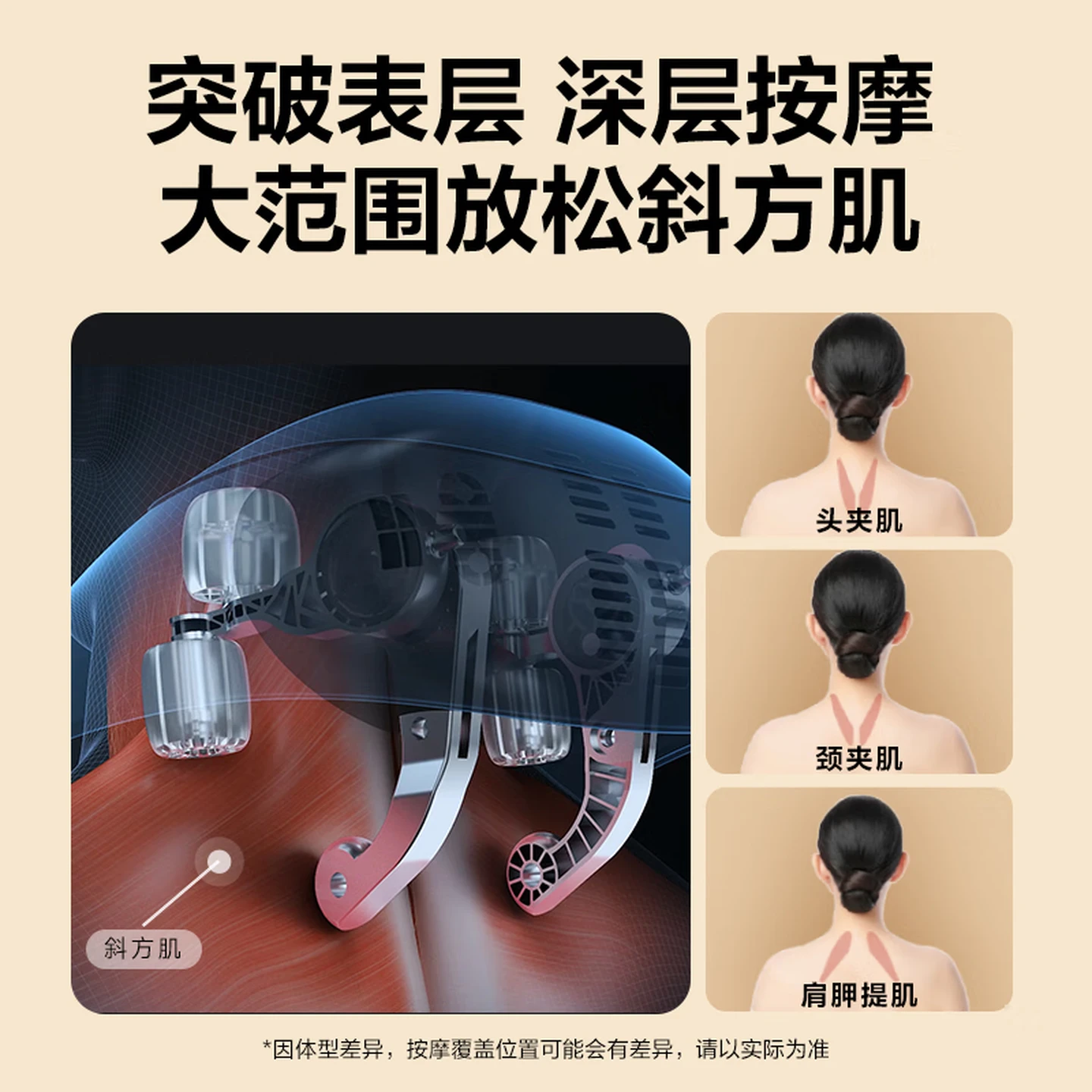 skg颈椎按摩器H5舒享 肩颈部腰背部披肩强劲揉捏热敷按摩仪高清大图
