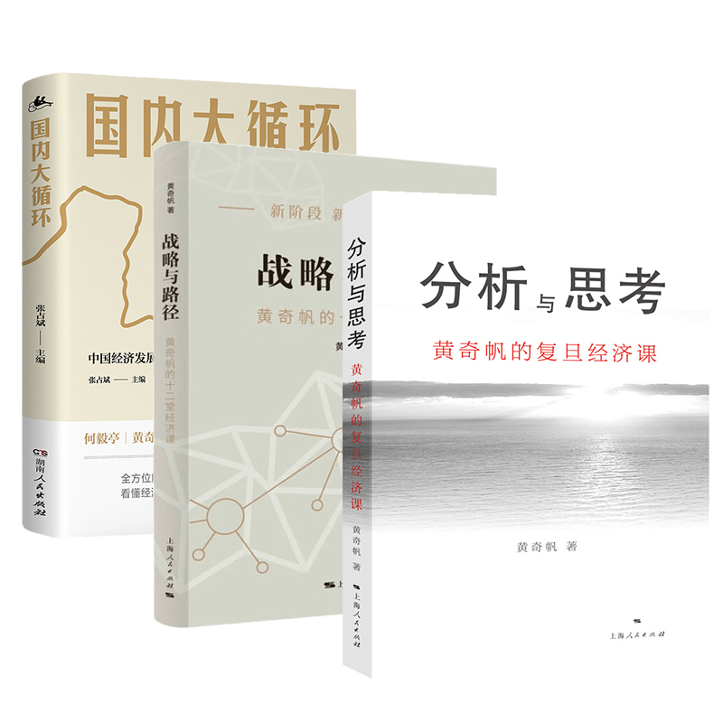 [正版]全3册战略与路径+分析与思考+国内大循环 中国经济发展新格局 黄奇帆的复旦经济课 阐述新发展格局下中国经济走向高清大图
