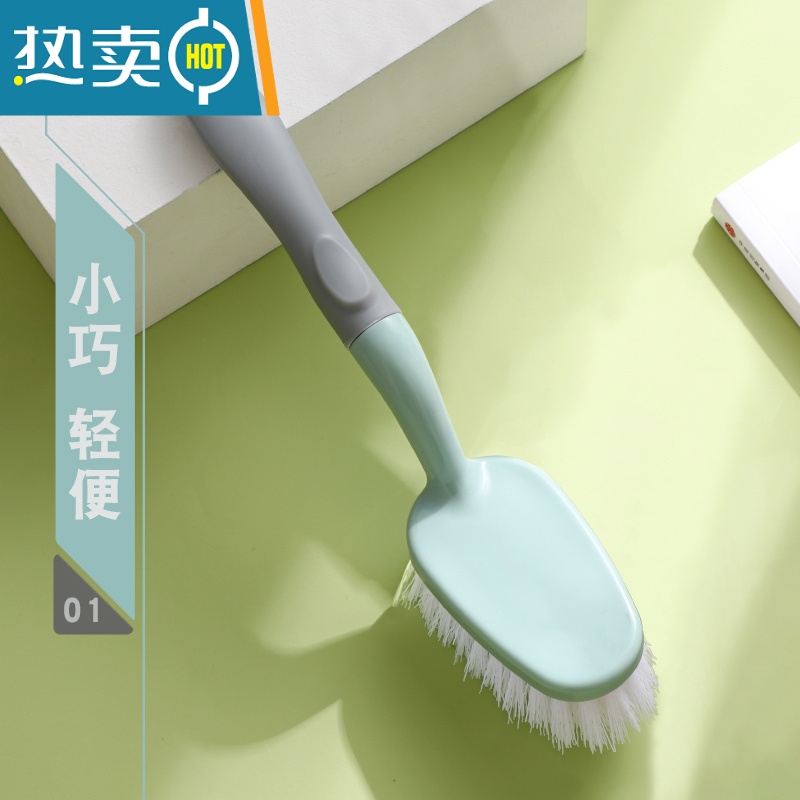 敬平地刷厕所卫生间多功能去污清洁刷子浴室瓷砖墙面浴缸无死角地板刷 01#蔚蓝色(手持款)高清大图