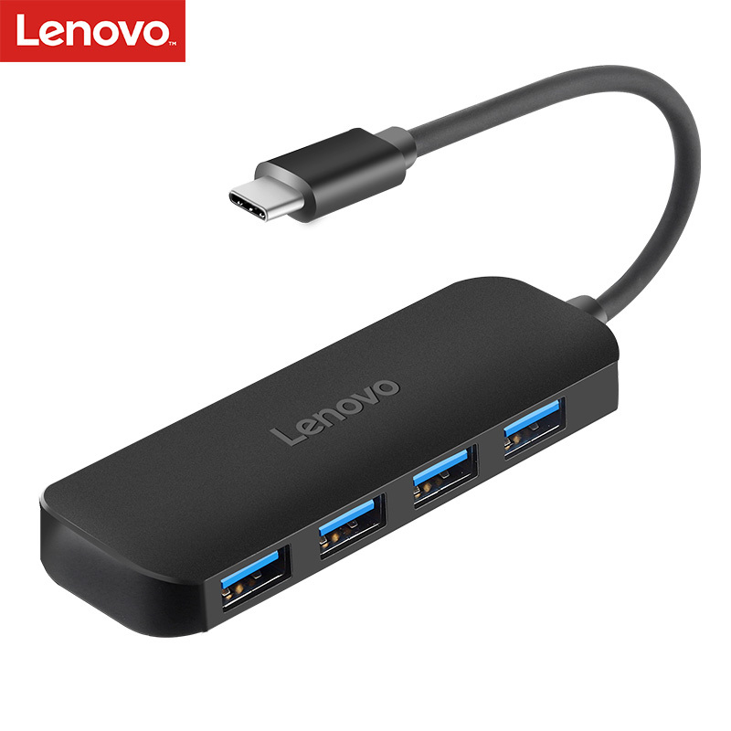 联想(Lenovo)Type-c分线器 高速3.0接口 USB扩展一拖四转接头 HUB集线器 延长线 C611