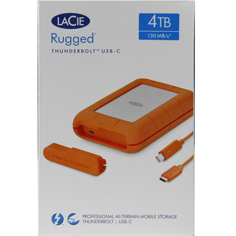 LaCie 4TB 移动硬盘 Rugged Thunderbolt&Type-C USB3.0 STFS4000800