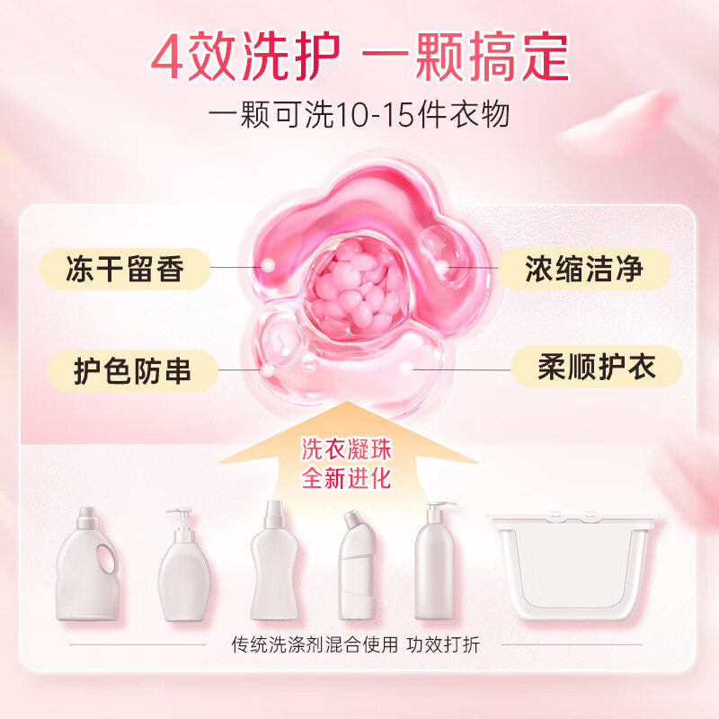 立白大师香氛洗衣凝珠300g持久留香护色护衣深层洁净高清大图