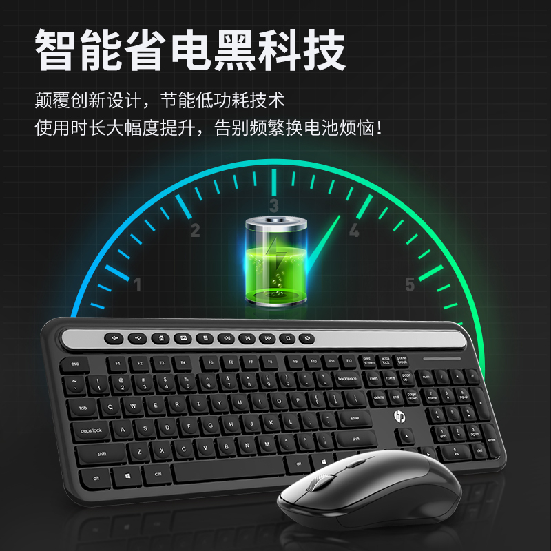 HP惠普无线键盘鼠标套装笔记本家用台式电脑游戏静音防水无线键鼠