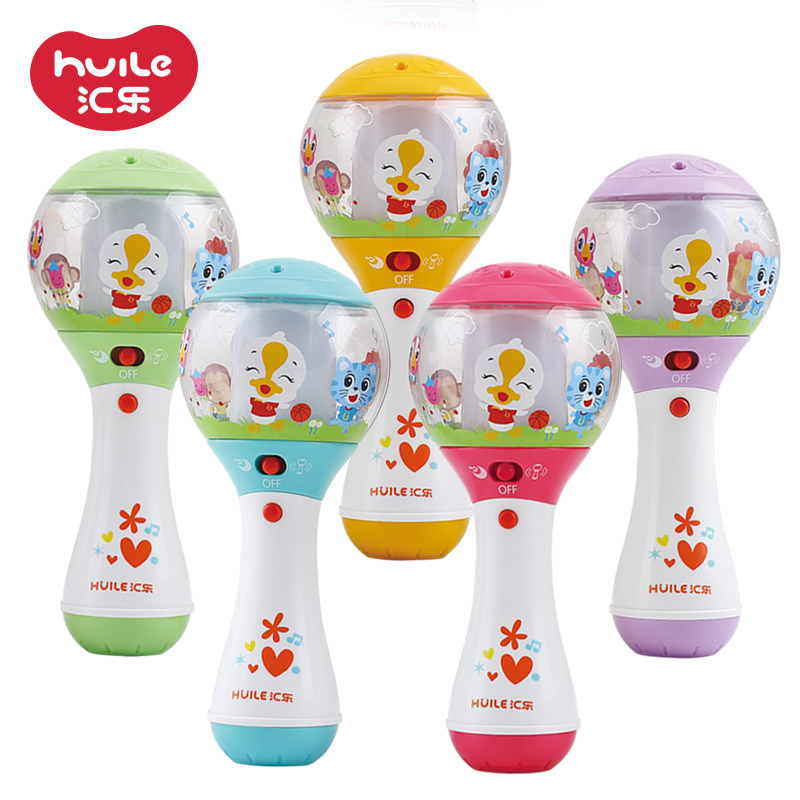 汇乐玩具(HUILE TOYS)好奇沙锤 697 新生婴幼儿宝宝灯光音乐节奏棒益智手摇铃玩具