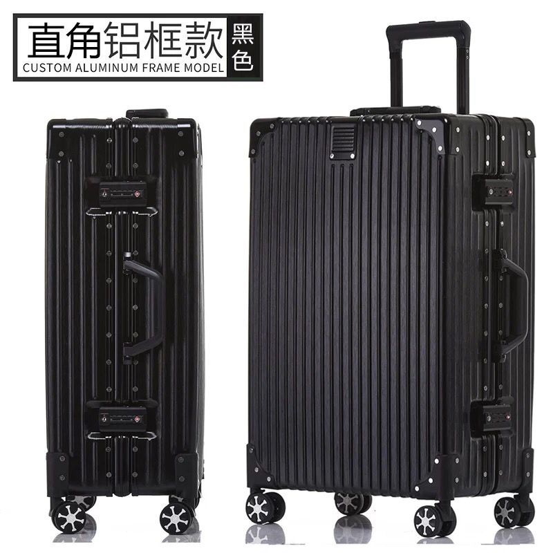 复古直角铝框拉杆箱26旅行箱万向轮24学生行李箱密码登机男女20寸