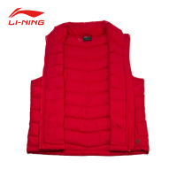李宁羽绒服马甲 背心男装冬款运动服外套 连帽羽绒马甲