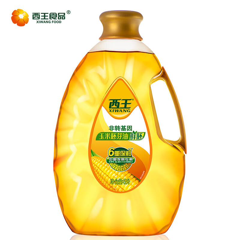 西王食用油 玉米胚芽油鲜胚5L 非转基因物理压榨