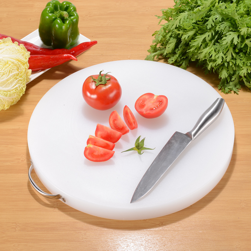 惠品企购38cm*4.5 圆形加厚PE环保切肉切菜板 剁骨砧板 肉墩菜墩塑料砧板