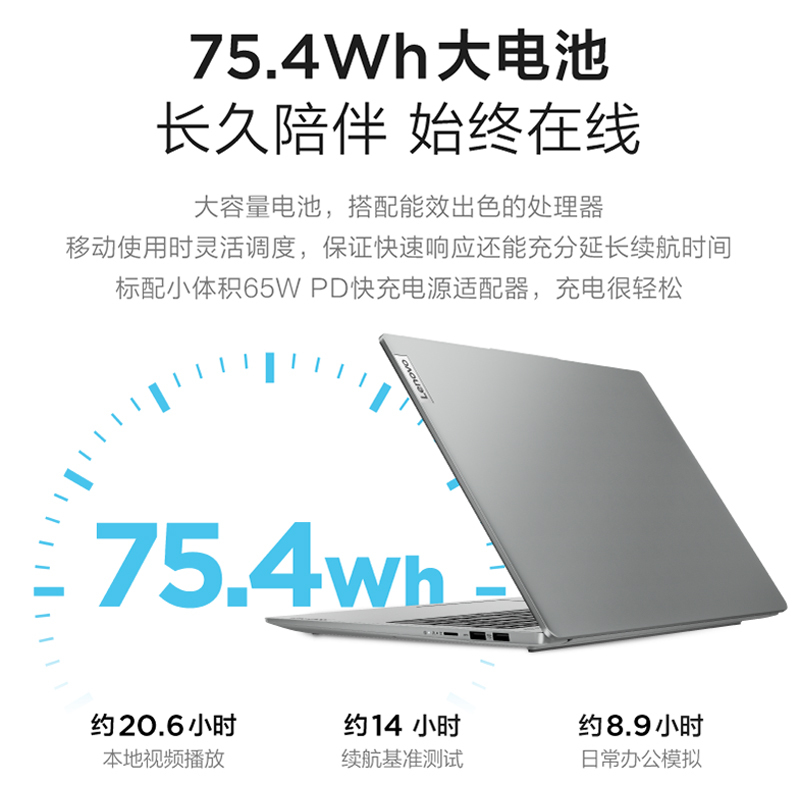 [2023新品]联想(Lenovo)小新16 2023酷睿版 16英寸轻薄笔记本电脑(13代i5-1340P 16G 512G 16:10 FHD)卷云灰