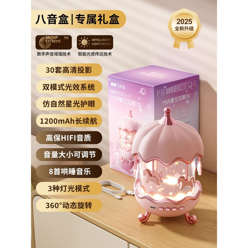 女孩子儿童玩具2025火爆新款生日礼物益智3岁6小女童的星空投影灯