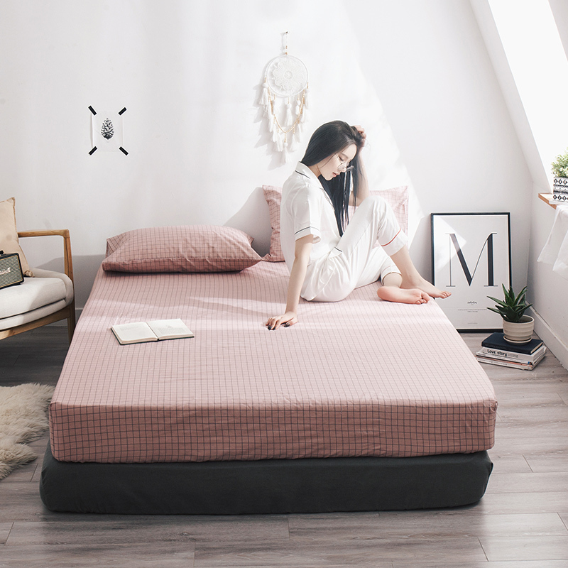 美帮汇保护套全棉床笠单件1.2m1.5m1.8米全棉床垫套床包防滑 驼色梦的点滴/床笠CW 150cmx200cm