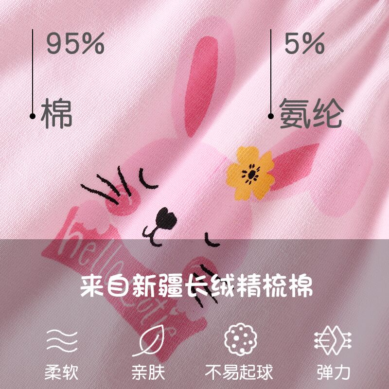 小素材女童纯棉内裤女宝宝平角三角儿童面包裤小女孩短裤底裤不夹pp高清大图