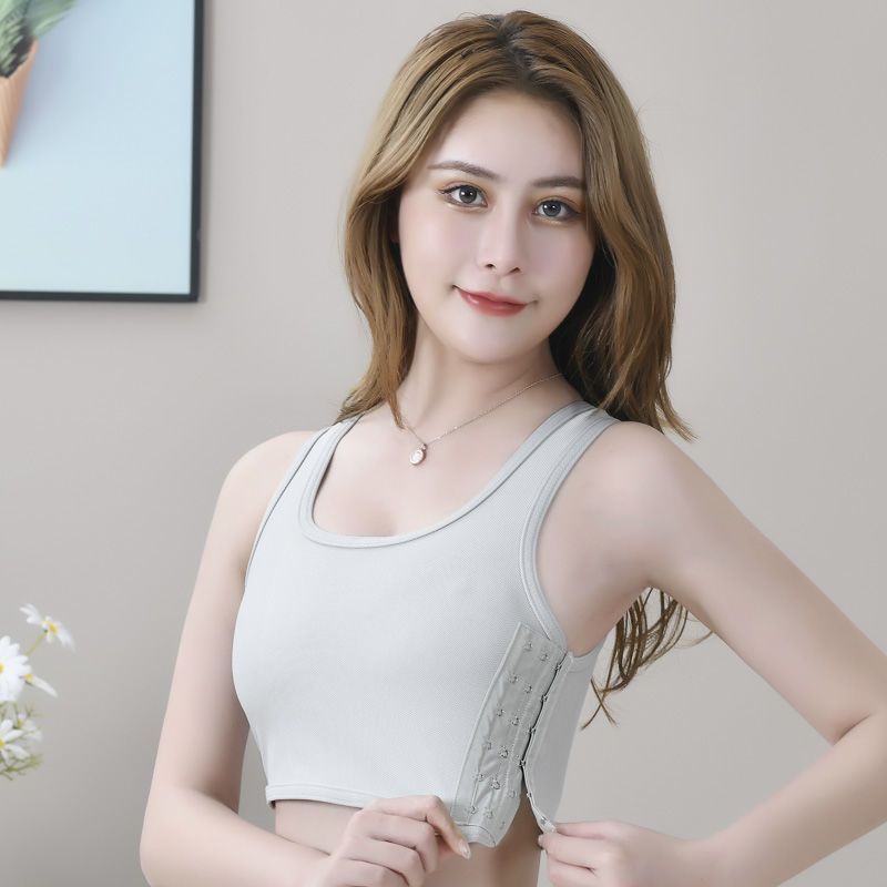 s 防下垂帅t束胸超平学生缩胸绷带内衣女收胸背心大胸显小抹胸裹胸