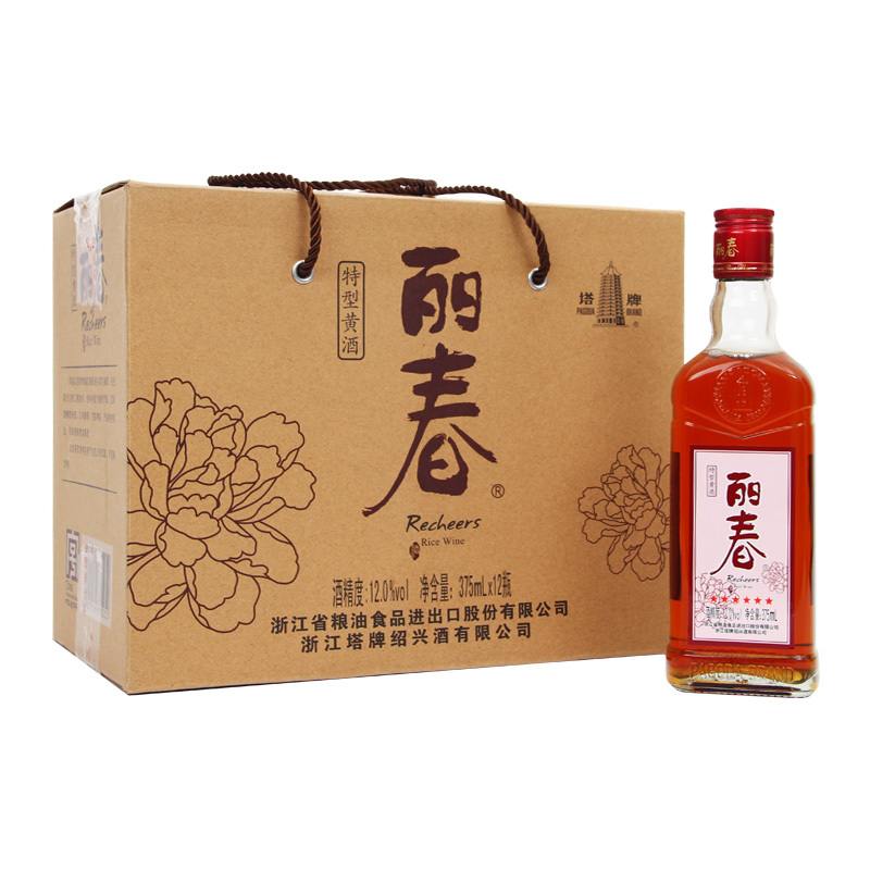 塔牌六星丽春酒375ml*12瓶箱装酒手工冬酿老酒花雕酒绍兴黄酒特产