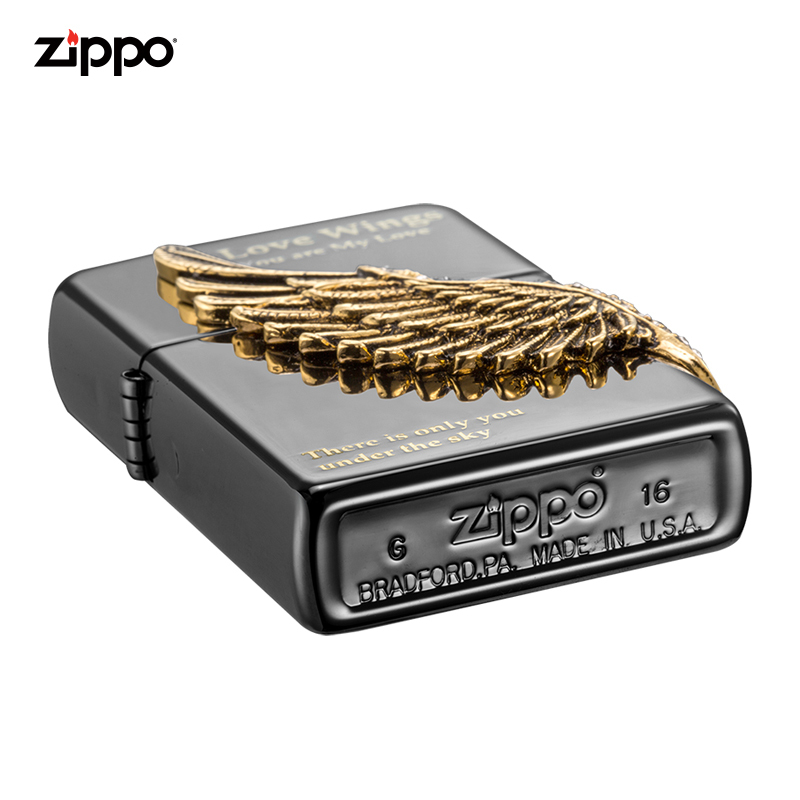 ZIPPO芝宝打火机原装ZIPPO之宝煤油打火机 男友生日礼物 爱情之翼ZBT-1-16a