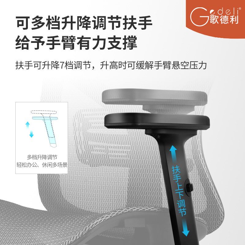 歌德利G18/G19电脑椅家用人体工学椅透气电竞椅舒适座椅办公椅高清大图