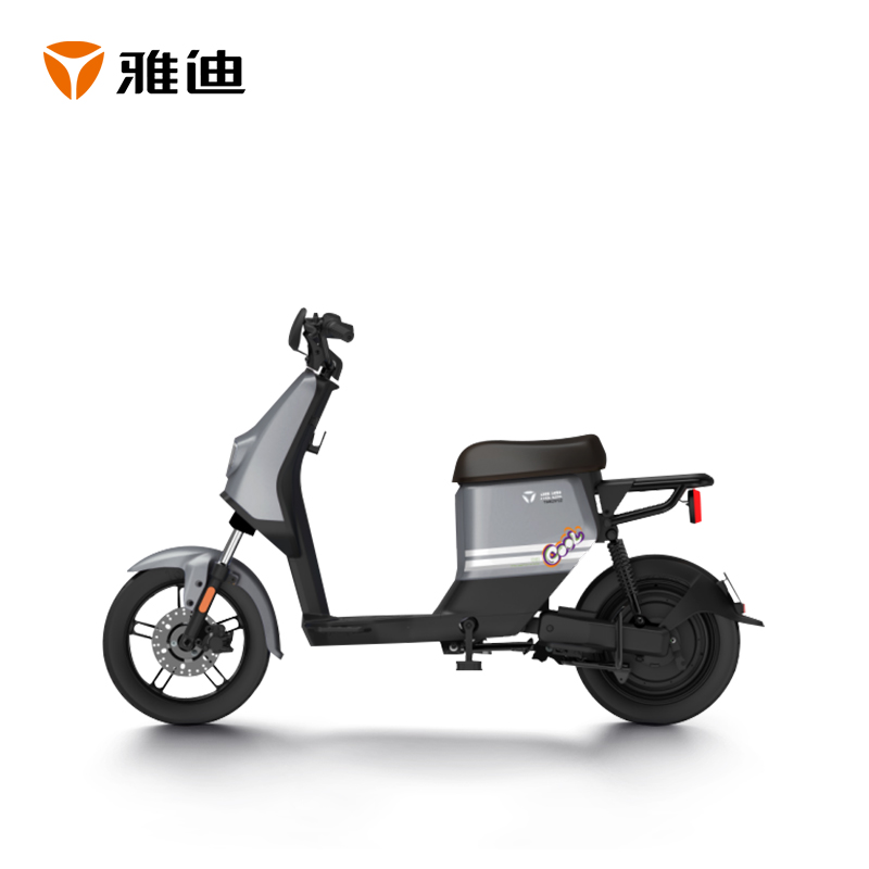雅迪yadeade1电动自行车48v15ah锂电电动电自脚踏骑行金属钛灰参数