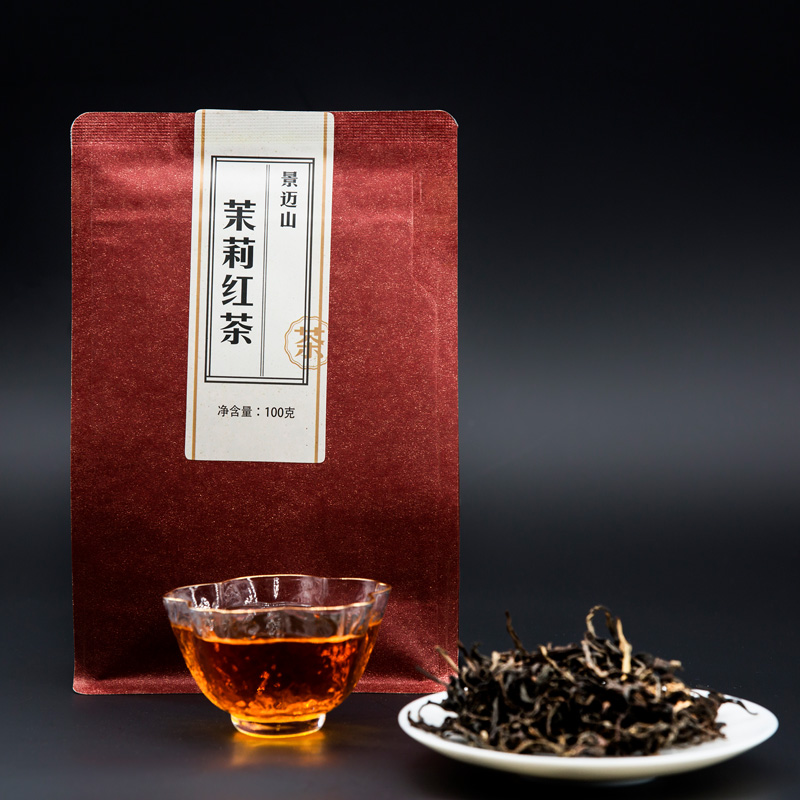 六普(LIUPU)景迈山茉莉红茶茶叶 茶香四溢 全发酵袋装100g*1