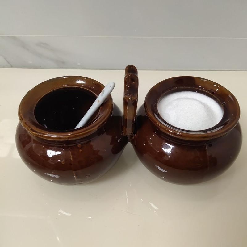 油盐坛子老式油盐罐调料盒双头罐陶土制作调料罐油盐缸油盐盒 老式