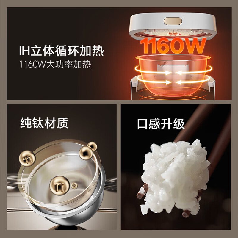 康巴赫(KBH) 纯钛内胆电饭煲 KFD-301高清大图