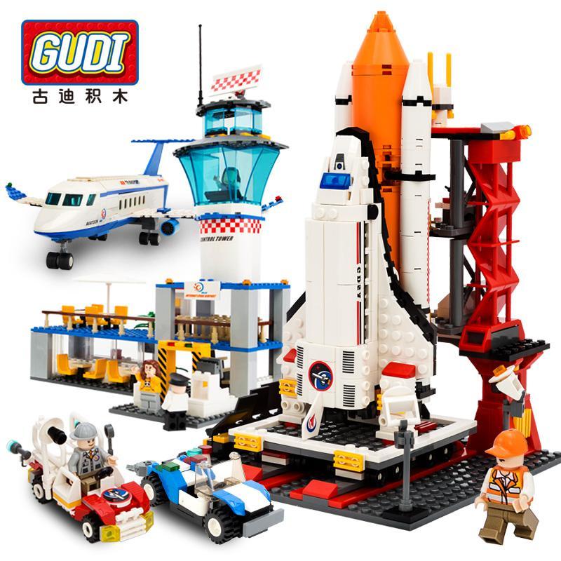 兼容乐高积木拼装飞机航天军事模型儿童610岁玩具男孩子神州10号发射