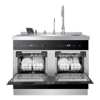 YUKIDA集成水槽304不锈钢一体嵌入式12套洗碗机1050mm消毒柜家用 MX1050B