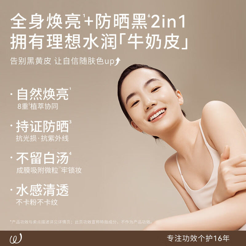水之蔻光感防晒素颜霜SPF25PA++50g高清大图