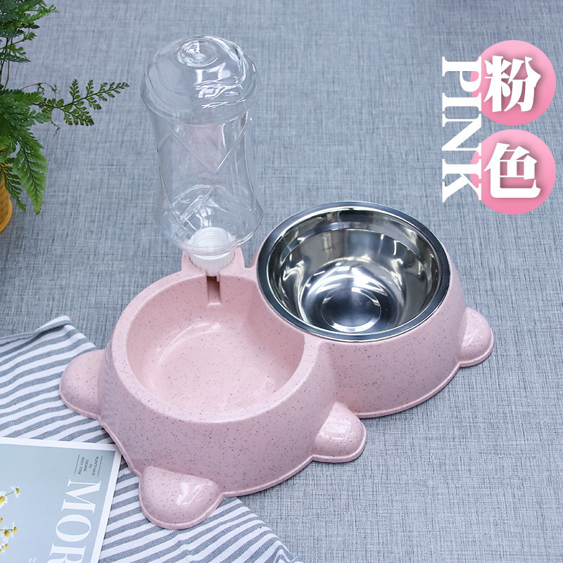 狗狗饮水器自动喂食器狗饭盆宠物泰迪狗粮碗双碗宠物猫自动饮水机高清大图