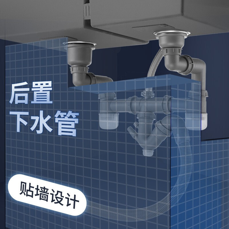 欧琳水槽双槽 304不锈钢水槽套餐 厨房洗菜盆双槽套餐加厚洗菜池9205H