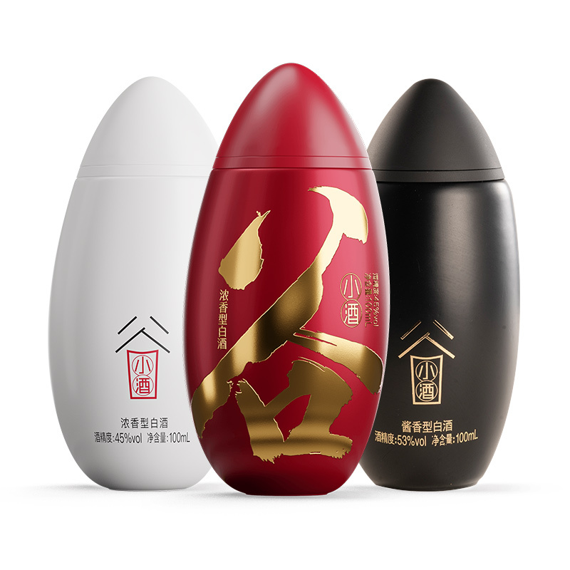 谷小酒 米粒套装 45度 100ml*2瓶 浓香型白酒 53度 100ml*1瓶 酱香型白酒