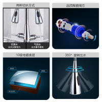 JOMOO九牧水龙头抽拉式厨房水槽洗碗龙头冷热伸缩 不锈钢抽拉旋转