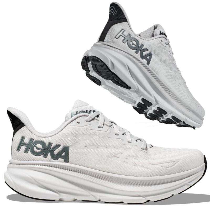 Hoka One One男跑步鞋轻量运动鞋Clifton 9缓震户外鞋跑步日常 Nimbus_Cloud_/_Steel_Wool 43