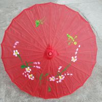 舞蹈伞古典绸布伞旗袍走秀伞演出道具伞吊顶装饰伞cos汉服工艺伞 大红 小号直径56cm(3-5岁)