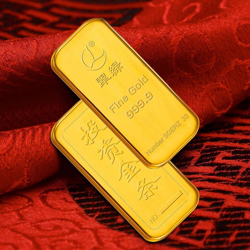 翠绿 投资金条黄金薄片金块足金金砖 原材料 113296g