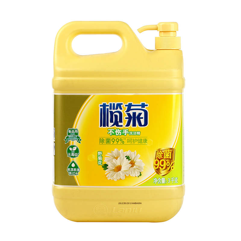 榄菊 野菊花洗洁精3kg 家庭装家用厨房去油洗碗液碟剂洗涤灵 水果蔬菜清洁剂