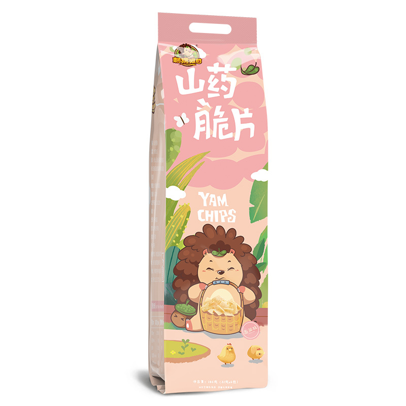 刺猬阿甘 山药脆片 薯片山药片 休闲 童年零食小吃 蕃茄味186g