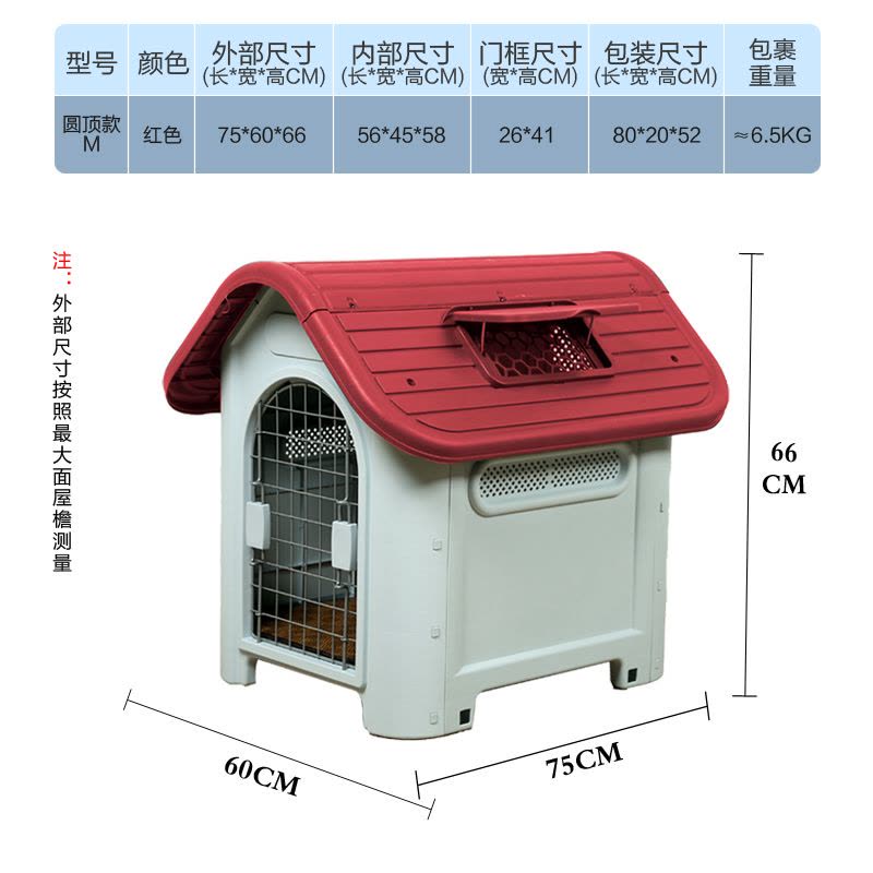 户外狗窝四季通用狗屋防雨保暖宠物猫窝大型犬狗笼室外夏季狗房子图片