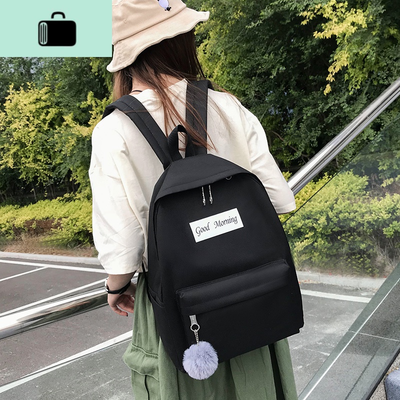 古着感少女书包大容量校园风高中学生初中生帆布双肩包女2019新款NEW LAKE高清大图