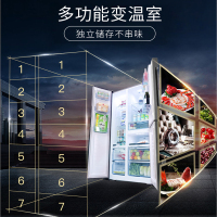 容声(Ronshen)558升T型门 多门对开门电冰箱 矢量双变频 养鲜保湿杀菌一级能效BCD-558WKS1HPG