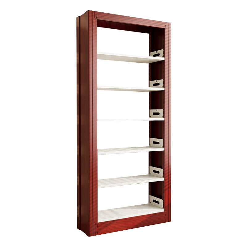 臻远ZY4072626 钢制书架红色资料架 单面6层一列一组 1000*300*2000mm